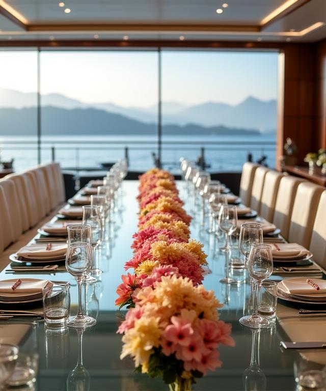 Superyacht interior botanical styling